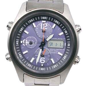 Casio OVERLAND Digital-Analog Watch OVW-500DJ-1AJF Stainless Steel Purple Sol...